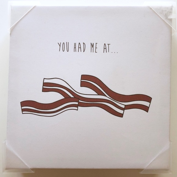 Canvas Art Print You Had Me at Bacon Kitsch Decor Kitchen pop art gallery wrap - Picture 1 of 2